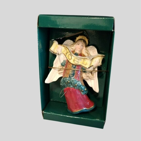 Fitz & Floyd Heirloom Collection Angel Ornament NOEL Christmas Holiday NEW - Picture 1 of 5